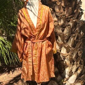 Reworked Vintage Sari Robe Kimono